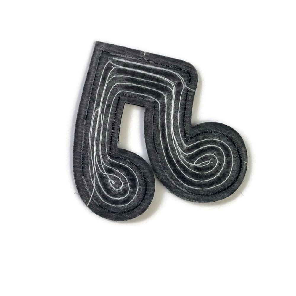 Musical Note Gold Sequins Patch - Picture 3 of 3